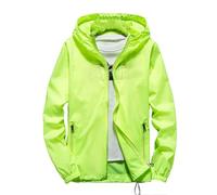 Coupe Vent homme Impermeable Veste De Pluie Avec Capuche Légère Séchage Rapide Couleur Unie Léger Manteau de Pluie Sport Montagne Fermeture éClair Fine Respirant Veste Pour Voyage Camping Randonnée