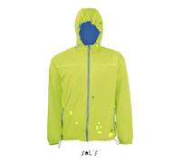 Coupe-Vent Homme Skate Lime Fluo/Royal - 3XL - Vert - Nylon 210T - Déperlant et Coupe-Vent - Poches Côtés XS