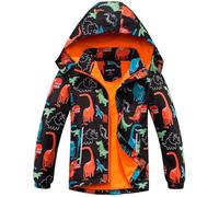 Coupe Vent Imperméable Doublé Polaire Garçon Camouflage Manteau avec Capuche Enfant Coupe Vent Doublure Polaire Vestes de Randonnée Hardshell Printemps Automne Hiver