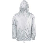 Coupe-Vent Junior - Kariban - Blanc - 100% Polyester - Capuche - 2 Poches Zippées 6-8 ans