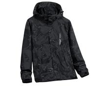 Coupe-vent pour homme imperméable et respirant avec capuche : veste à capuche pour homme camouflage extérieur fin veste de transition légère protection contre la pluie grandes tailles veste coupe-vent