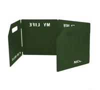 Coupe-vent pour réchaud de camping à quatre volets, accessoire léger en acier inoxydable pour une cuisine fiable (vert armée)