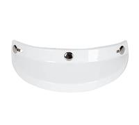 Coupe-vent rétro de qualité supérieure avec anti-buée, anti-rayures pour casques ouverts, design universel, polycarbonate renforcé, blanc, Taille unique