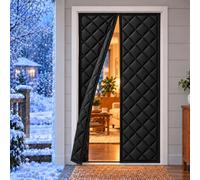 Coupe Vent Rideaux Thermiques Extérieurs Noir 240x240cm Protection Contre Le Froid Et Les Courants D Air Pour Porte Pour Utilisation Quotidienne a La Maison
