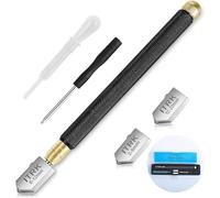 Coupe-verre 2 mm-20 mm, outil de coupe de verre amélioré, pointe en carbure d'alimentation en huile de style crayon pour coupe de verre/carreaux/miroir/mosaïque.