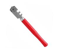 Coupe-verre professionnel avec 6 rouleaux de coupe, manche en bois, lames longue durée et précision, idéal pour couper du verre de différentes épaisseurs.