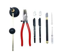 Coupe-verre rond réglable avec poignée ronde et ventouse avec pince coupante pour couper l'huile de coupe