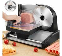 Coupe-viande électrique à épaisseur réglable, lame en acier inoxydable pour la maison - Idéal pour couper la viande, les saucisses grillées et les fruits durs