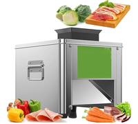 Coupe-Viande Électrique Commercial 850W - Trancheuse À Jambon Professionnelle, 310t/min, Acier Inoxydable, Débit 150kg/h, Découpe Viande En Tranches/Bâtonnets/Dés(2.5mm)