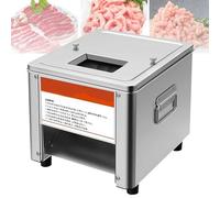 Coupe-viande électrique en acier inoxydable pour poulet, poisson et bœuf - Trancheuse de qualité commerciale pour tranches, bandes et cubes