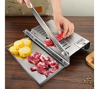 Coupe-viande manuel en acier inoxydable pour côtes, poulet, bœuf, viande congelée et légumes - Usage commercial et domestique