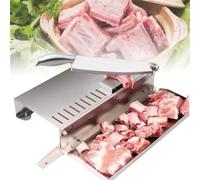 Coupe-viande Manuel, Trancheuse de Poulet Aux Côtes,S | Machine de découpe en acier inoxydable, hachoir à os avec plateau à viande pour côtelettes d'agneau, porc, bœuf,S