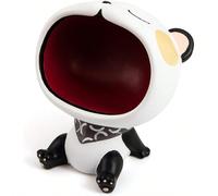 Coupelle à clés pour entrée, statue de chat porte-bonheur, bonbonnière pour bureau, art, décoration intérieure (noir et blanc) [Boîte de rangement pratique] Cette boîte de rangement en forme de chat p