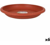 Coupelle à pot dem carrés marron 28 cm (6 pièces)
