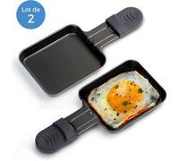 Coupelle à raclette avec revêtement anti-adhésif 18x9cm [Lot de 2] Hobby Tech Noir