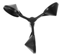 Coupelle Anémomètre ABS Noire à Trois Tasses pour Station Météo | Pièce de Rechange Compacte et Portable, Rotation Fluide, Faible Résistance, Adaptée aux Mâts Météorologiques, Patios et Ponts