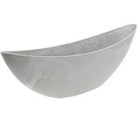 Coupelle décorative gris clair aspect marbre 55,5x14cm Hauteur 17,5cm Plastique Décoration