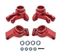 Coupelle Direction RC pour Traxxas pour Mini pour Maxx pour Xrt Blocs Direction Métal Supports D'essieu 10734 10751 Voiture RC Monster Truck Pièces Rechange(Red,1set)