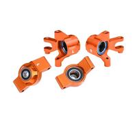 Coupelle Direction RC pour Traxxas pour Mini pour Maxx pour Xrt pour Slash pour Rallye Gpm 7075 Blocs Direction Avant Alliage Moyeux Arrière Grand Roulement Pièces Voiture RC(Orange)