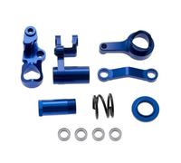 Coupelle Direction RC pour Traxxas pour Slash pour Rustler pour Stampede pour Hoss 4X4 pour VXL 1/10 Manivelles Direction Lien Traînée Servo Économiseur Ensemble Pièces Voiture RC(Blue)