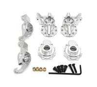 Coupelle Direction Rc Pour Traxxas Pour TRX4 Pour TRX6 1/10 4WD HB R1001 R1002 R1003 Coupelle De Direction D'essieu Avant En Métal C Pour Siège Et Accessoires Voiture Rc Remplacement(Silver)