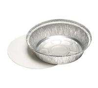 Coupelle en aluminium rond, avec couvercle, 700 ml