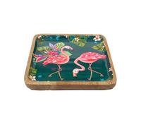 Coupelle en bois carré Flamant Rose - Allen Designs