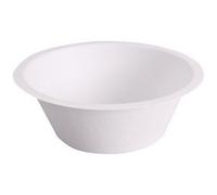 Coupelle en canne à sucre, rond, 250 ml, blanc
