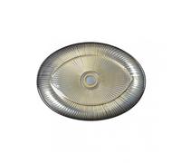 Coupelle ovale œil 22x15.5cm argent