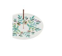 Coupelle porte-encens en porcelaine - Aquarelle