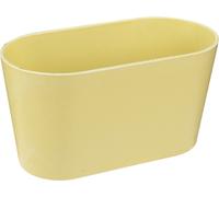 Coupelle pour plantes Coupelle décorative jaune plastique ovale 20×10×11cm Set de 3 pièces