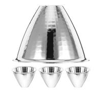 Coupelle Réflectrice LED en Aluminium 4 Pièces Argenté | Surface Réfléchissante, Faisceau Plus Net et Chaleur Mieux Gérée, Atelier, Réparations Nocturnes