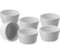 Coupelles à crème brûlée 9 cm en porcelaine - Set de 6 - Moules à soufflé Coupe à dessert (6pcs)