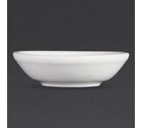 Coupelles à sauce soja Olympia Whiteware 74 mm - x 12 - Porcelaine Noir G