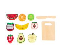 Couper et légumes - Jouet de cuisine en bois pour enfants - Simulation - Accessoires de maison de jeu - Kit de repas éducatif - Jeu de rôle sûr - Activité de jeu de rôle amusante pour D