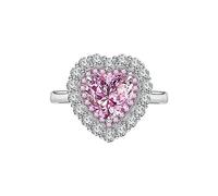 Couper les bagues de mariage de l'éternité du zircon coupées pour les femmes sterling argent sterling pour femmes 8 * 8 mm zircone anneaux de fiançailles élégantes hypoallergéniques.