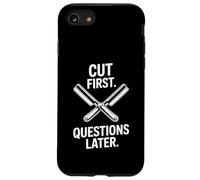 Couper Les premières Questions Plus Tard Humour de barbier drôle Coque pour iPhone SE (2020) / 7/8