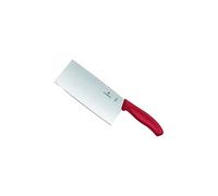 Victorinox Swiss Classic, Couteau de chef professionnel, Lame extra-tranchante, coupe droite, 18 cm, Manche plastique robuste, Acier inoxydable, Rouge