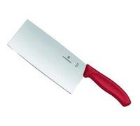 Victorinox Swiss Classic, Couteau de chef professionnel, Lame extra-tranchante, coupe droite, 18 cm, Manche plastique robuste, Acier inoxydable, Rouge
