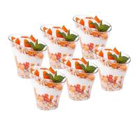 Coupes à dessert réutilisables - ORION - Lot de 6 - 180 ml - Transparent - Résistant - Réutilisable - 8,5x7,5x4 cm