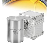 Coupes de mesure de densité de peinture, pycnomètre liquide en acier inoxydable pour gravité spécifique de revêtements, huiles et liquides, capacité de 50 ml/100 ml