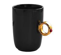 Coupes De Thé Céramique Tasse De Thé, Tasse De Tasse De Bague De Nouveauté Drôle Pour Engagement De Mariage Saint Valentin Jour Anniversary, 350ML (Inclure Une Boîte-cadeau Noir Exquise)