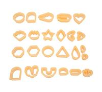 Coupes d'oreille en argile en polymère 24pcs épaissis de bord épaissis alimentaires en toute sécurité outils artisanaux pour les bijoux bougies sculptures décorations artistiques (Orange)