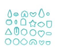 Coupes en argile en polymère Différences de boucles d'oreilles bijoux à main diy fabriquant des coupeurs de moules outils pour l'élaboration de sculptures 24 pcs