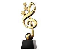 Coupes Trophées Trophée de Note de Musique d'or Chanteur Concours de Chant Cérémonie de Remise des Prix Trophée de Cristal Trophée de Lettrage personnalisé créatif avec Coffret Cadeau
