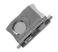Coupeur à guillotine générique V, coupe-cigare en acier inoxydable avec 2 poinçons à cigares intégrés, lame aiguisée à guillotine en acier inoxydable pour cadeau de fête de pa