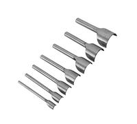 Coupeur de forme demi-ronde, 7pcs BRICOLAGE cuir Carft Demi-rond coupeur de ceinture coup de poing pour la maison en cuir à coudre (10-40mm) coupe bout de ceinture+maroquinerie maroquinerie coupe bou