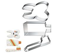 Coupeur de gâteau en acier inoxydable, anneaux de mousse de dessert pour la cuisson - Moule de cuisson en acier inoxydable 3 pièces | Cutter de boulangerie de longue durée pour la maison
