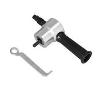 Coupeur de métal à double tête, poinçonneuse pour tôles, accessoire de perceuse électrique pour couper le fer, l’acier inoxydable et l’aluminium, poignée réglable à 360° avec lames