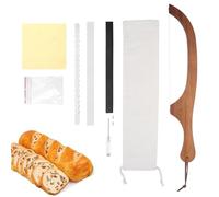 Coupeur de pain, coupe de pain,Coupeur de bagel de cuisine en bois | Coupeur de bagel de cuisine dentelée, coupe-pain en acier inoxydable remplaçable pour ménage